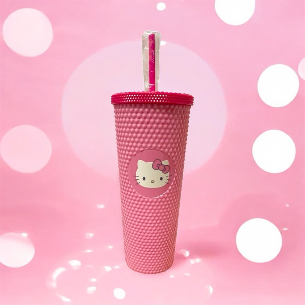 Hello Kitty Pink Tumbler with Straw